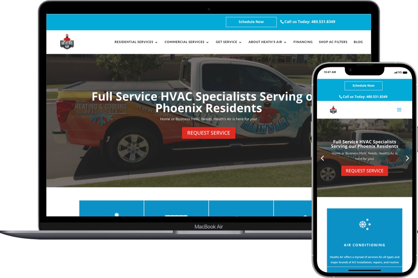Lead generation website built by TMG for HVAC pros