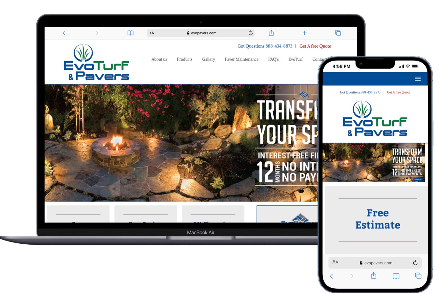 Lead generation website built by TMG for a landscape-trade client