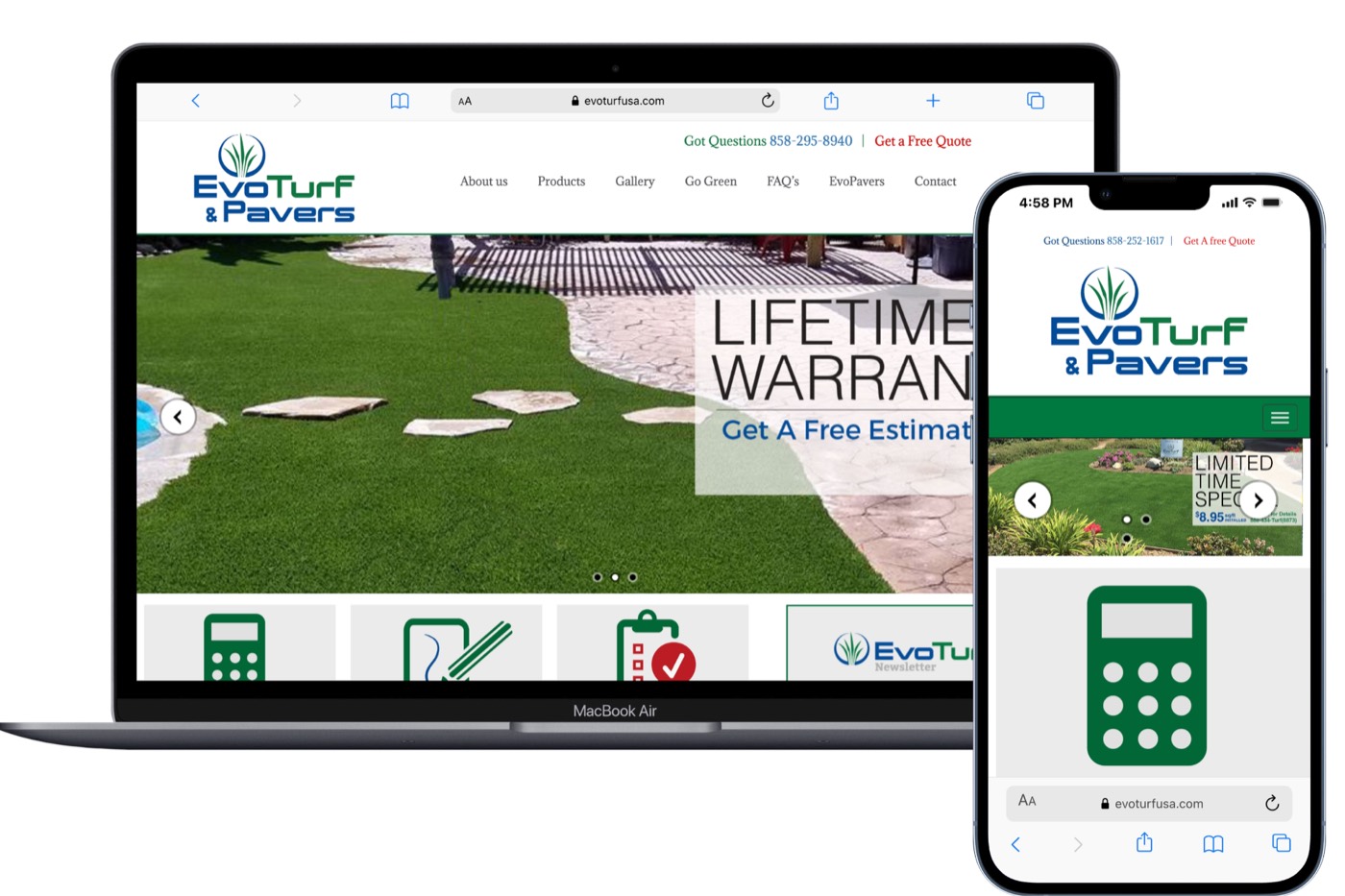 Lead generation website built by TMG for a landscape-trade client