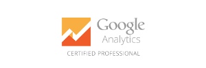 Google Analytics Certified Professional Badge with upwards chart image